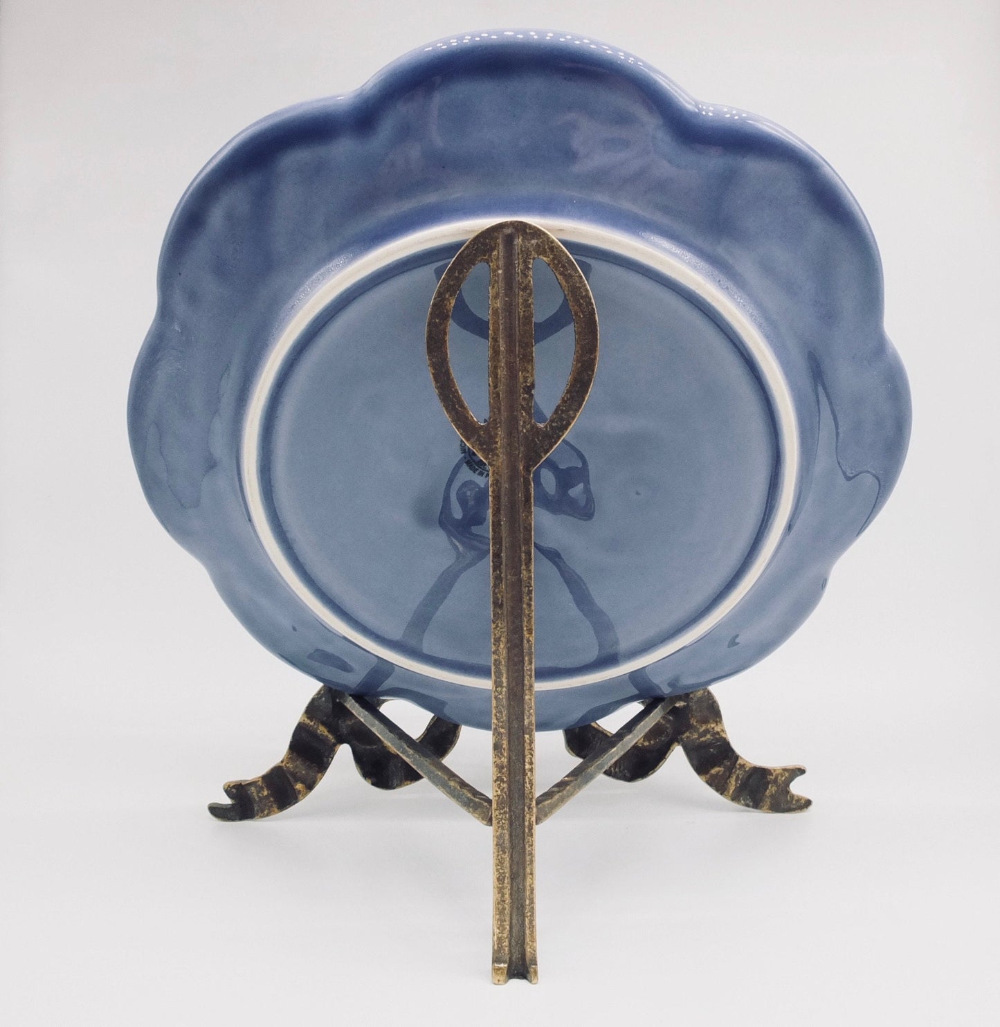 Vintage Brass Plate Holder, Brass Dish Mount Display, Plate Display, Brass Plate Display, Artwork Display